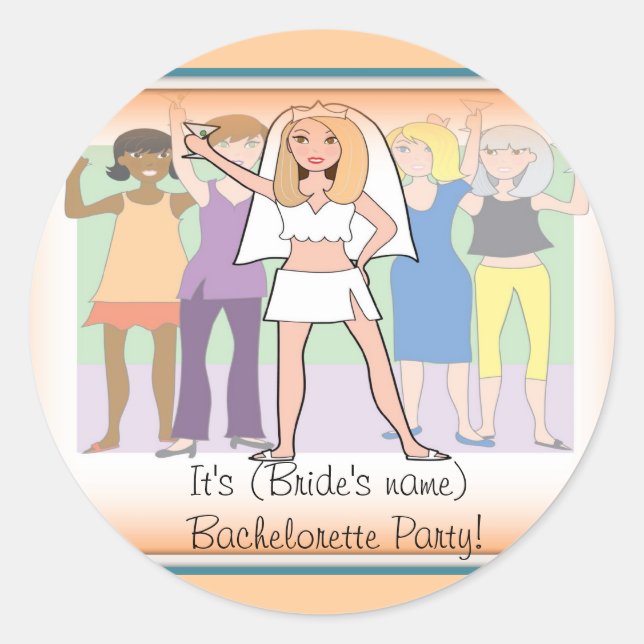 Sticker de la partie de bachelorette (Devant)