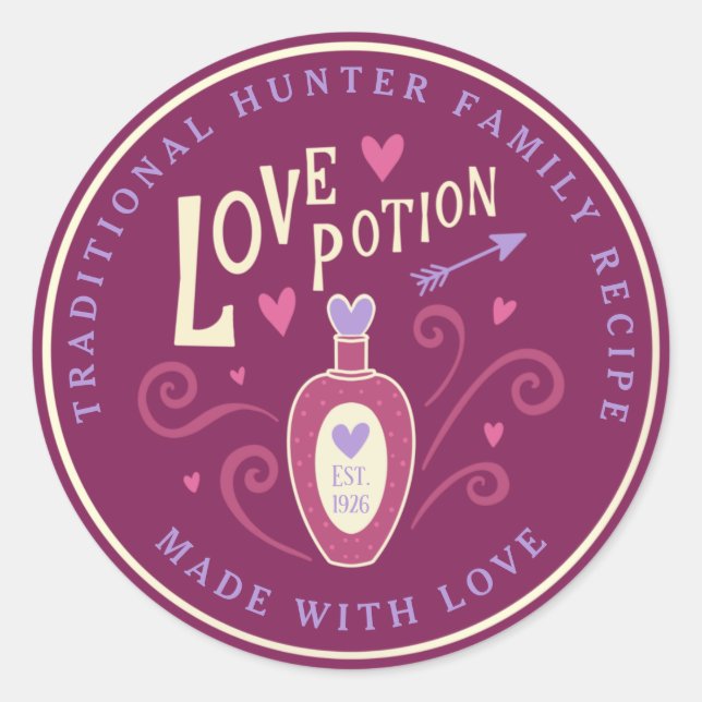 Sticker de la potion d'amour violet magique (Devant)
