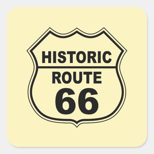 Sticker de la route historique 66 (Devant)