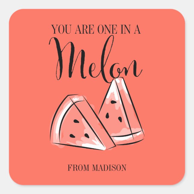 Sticker de la Saint Valentin Melon Fruit Funny (Devant)