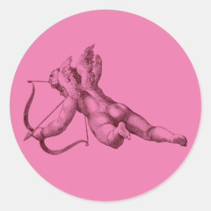 Sticker de la Saint Valentin Pink Cupid Angel