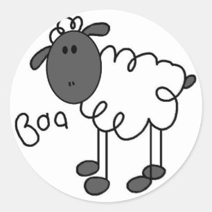 Sticker de la silhouette de mouton