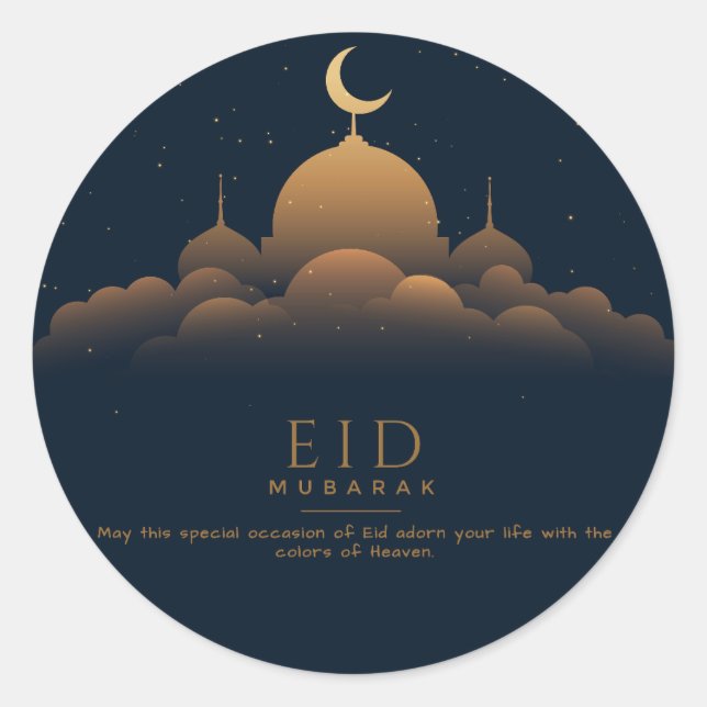 Sticker De L'Aïd Moubarak Pour Aïd. (Devant)