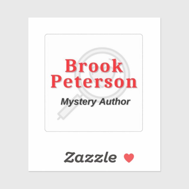 Sticker de l'auteur du mystère Brook Peterson (Feuille)