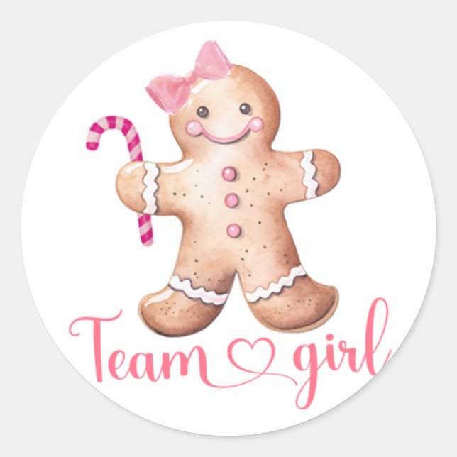 Sticker de l'équipe de biscuits d'hiver rose (Devant)