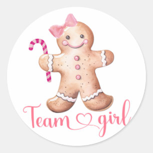 Sticker de l'équipe de biscuits d'hiver rose