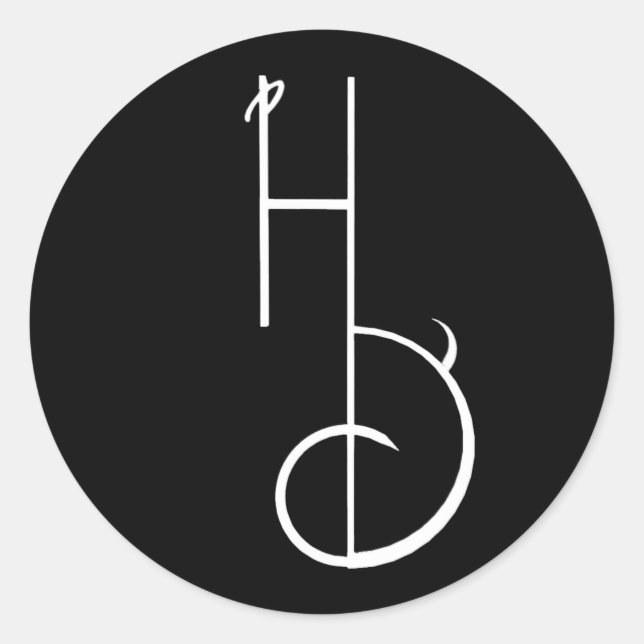 Sticker de logo HD noir et blanc divisé en coeur (Devant)