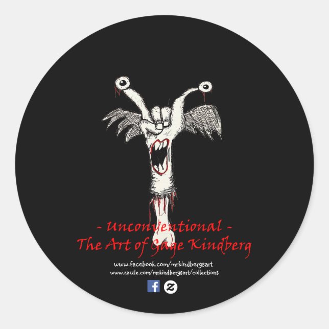 Sticker de logo noir mat "non conventionnel" #2 (Devant)