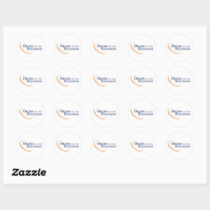 Sticker de logo rond (feuille de 20)