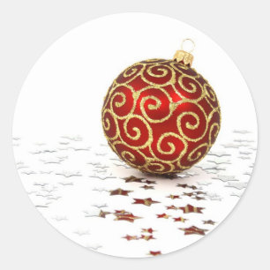 Sticker de l'ornement rouge et des étoiles