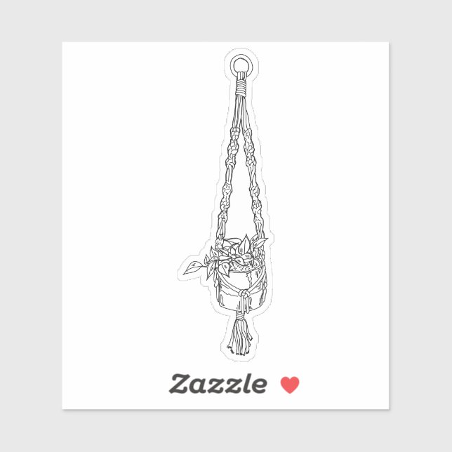 Sticker de Macrame Pothos (Feuille)