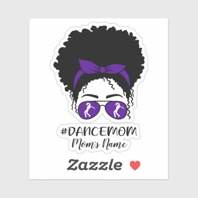 Sticker de maman dansante personnalisée (Feuille)