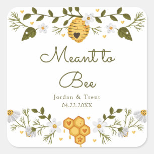 Sticker De Mariage À Thème Abee Favor/Cadeau
