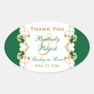 Sticker de mariage préféré, vert, blanc, manuscrit