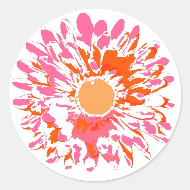 Sticker de marque de printemps de jolies fleurs bé (Devant)