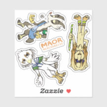 Sticker de mât de chibi 4 x 4 pouces MAOR #3