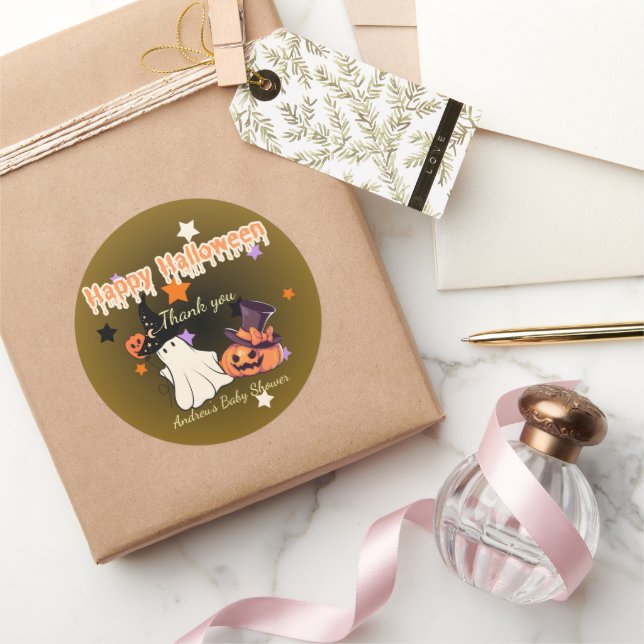 Sticker de Merci de Baby shower personnalisé (Cadeaux)