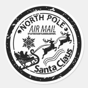 Sticker de messagerie aérienne du pôle Nord
