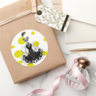 Sticker de mode Diva - jaune