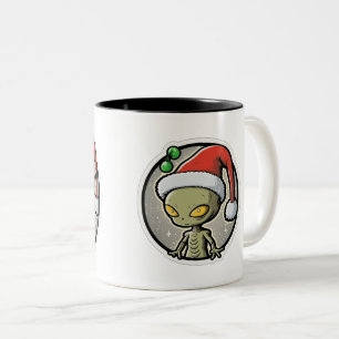 Sticker de Noël Alien Mug à deux tons, 11 oz