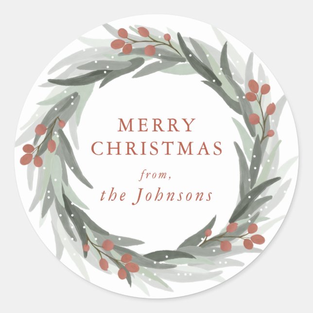 Sticker de Noël aux baies congelées (Devant)