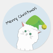 Sticker de Noël de chat