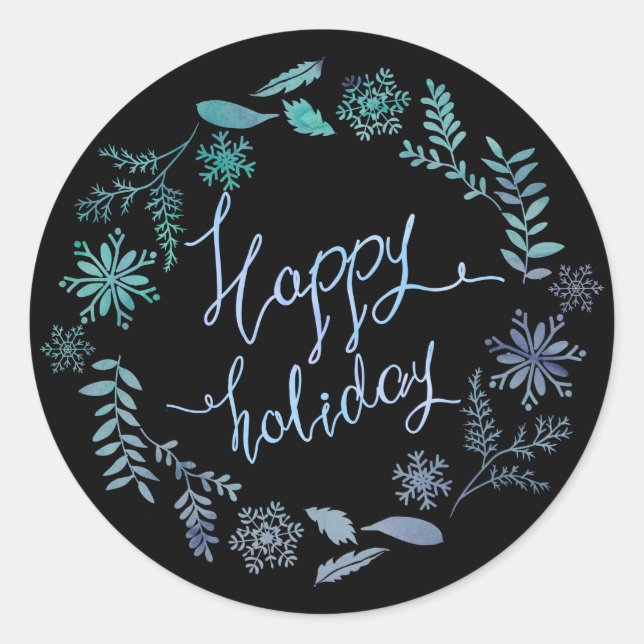 Sticker de Noël de Joyeux Fêtes (Devant)