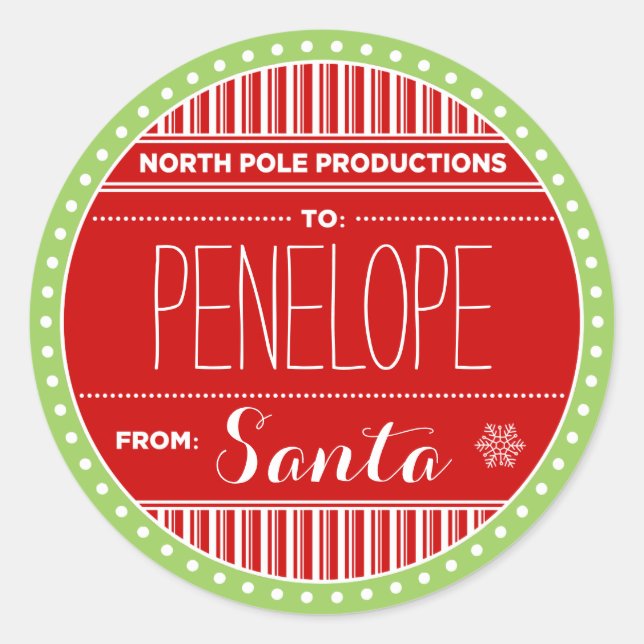 Sticker de Noël de North Pole Productions (Devant)