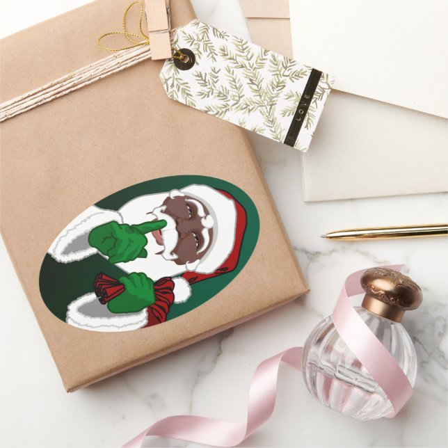 Sticker de Noël de Père Noël Noir Sticker Santa Cl (Cadeaux)