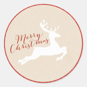 Sticker de Noël de rennes
