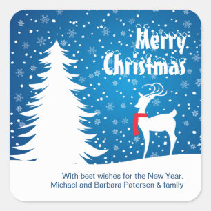 Sticker de Noël des neiges