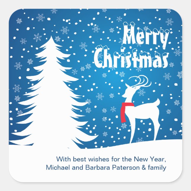 Sticker de Noël des neiges (Devant)