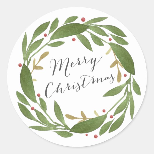 Sticker de Noël des Sprigs d'hiver (Devant)