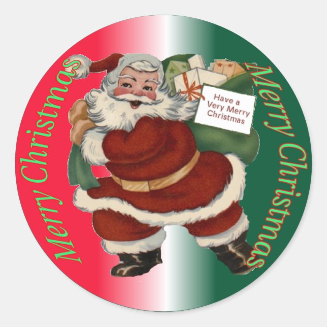 Sticker de Noël du Père Noël (Devant)