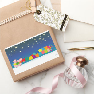 Sticker de Noël du petit cochon