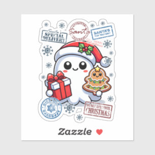 Sticker de Noël Festif Ghost