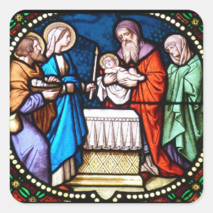 Sticker de Noël Jésus Christ en verre tendu