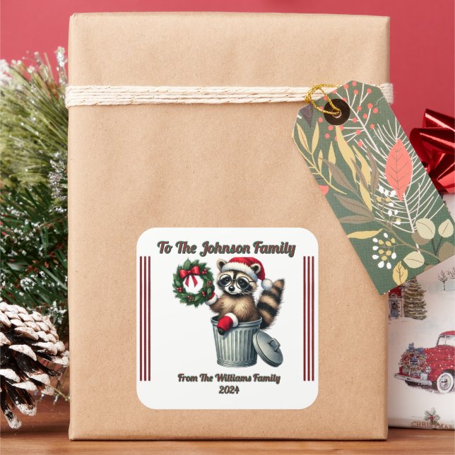 Sticker de Noël joyeux et coloré pour cadeaux de f (vacances)