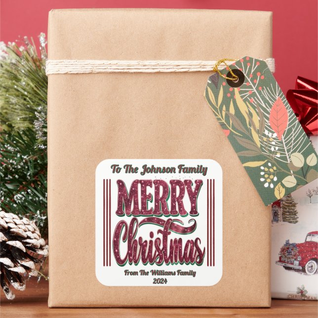 Sticker de Noël joyeux pour les fêtes (vacances)