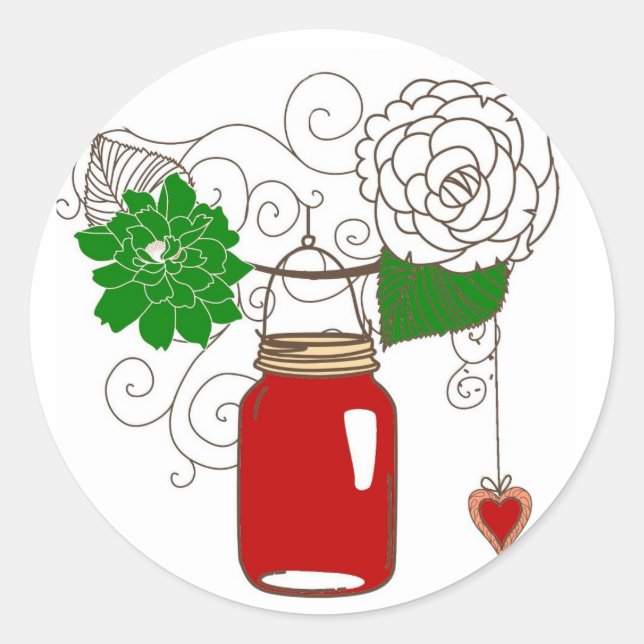 Sticker de Noël Mason Jar (Devant)