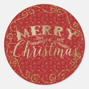 Sticker de Noël Red Snowflake