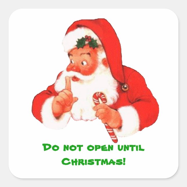 Sticker de Noël Secret Père Noël (Devant)