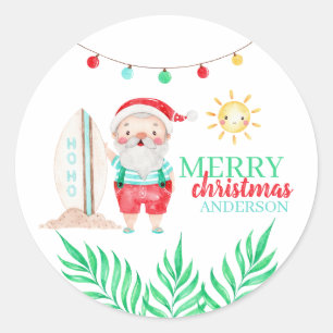 Sticker de Noël Tropical Père Noël