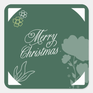 Sticker de Noël vert et blanc