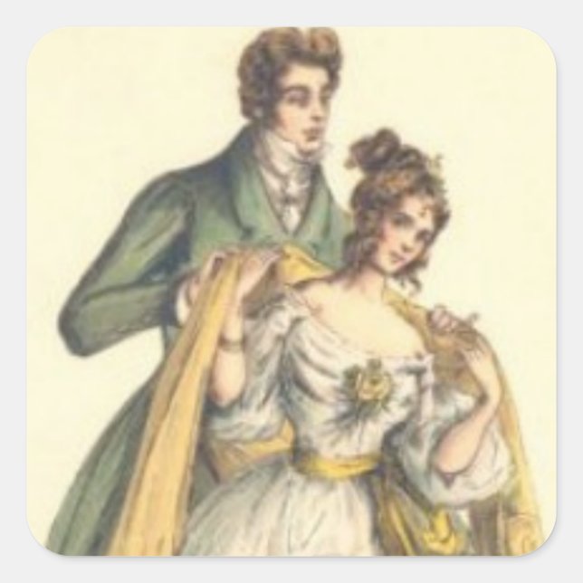 Sticker de Noël victorien de style vintage (Devant)