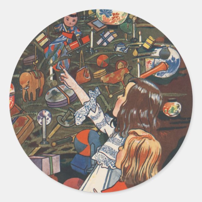 Sticker de Noël vintage Charles Robinson (Devant)