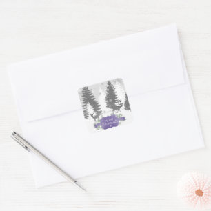 Sticker de Noël Winter Wonderland - Purple