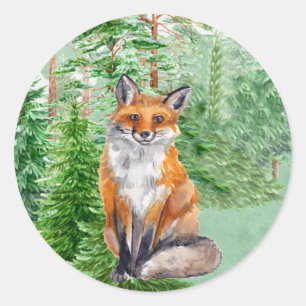 Sticker de Noël Woodland Fox