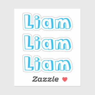 Sticker de nom bleu pour les enfants mignons