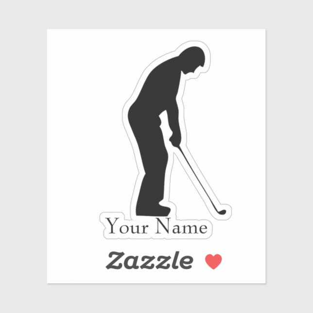 Sticker de nom de golfer (Feuille)